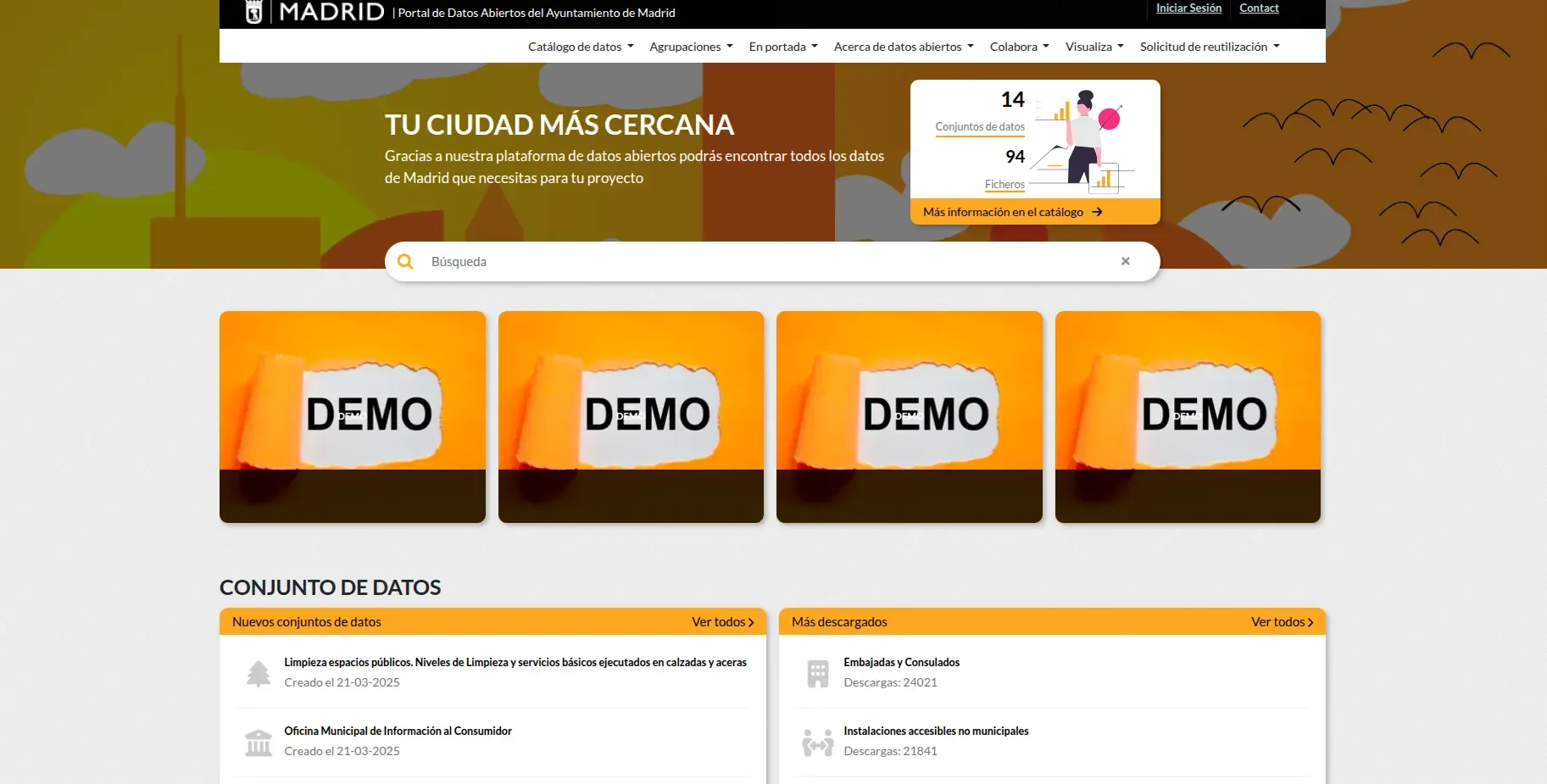 Portal de datos abiertos del Ayuntamiento de Madrid